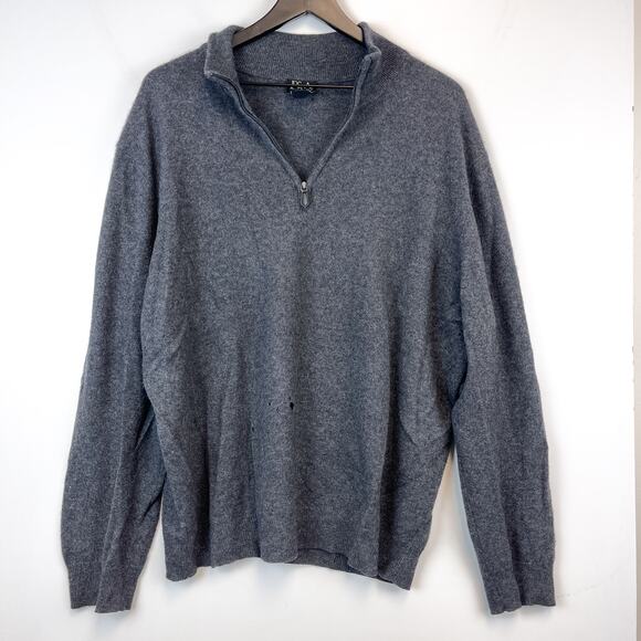 Lot of 10 100% Cashmere Sweaters Cutter Lot Fabric Damaged Upcycle - Gray - Picture 10 of 14